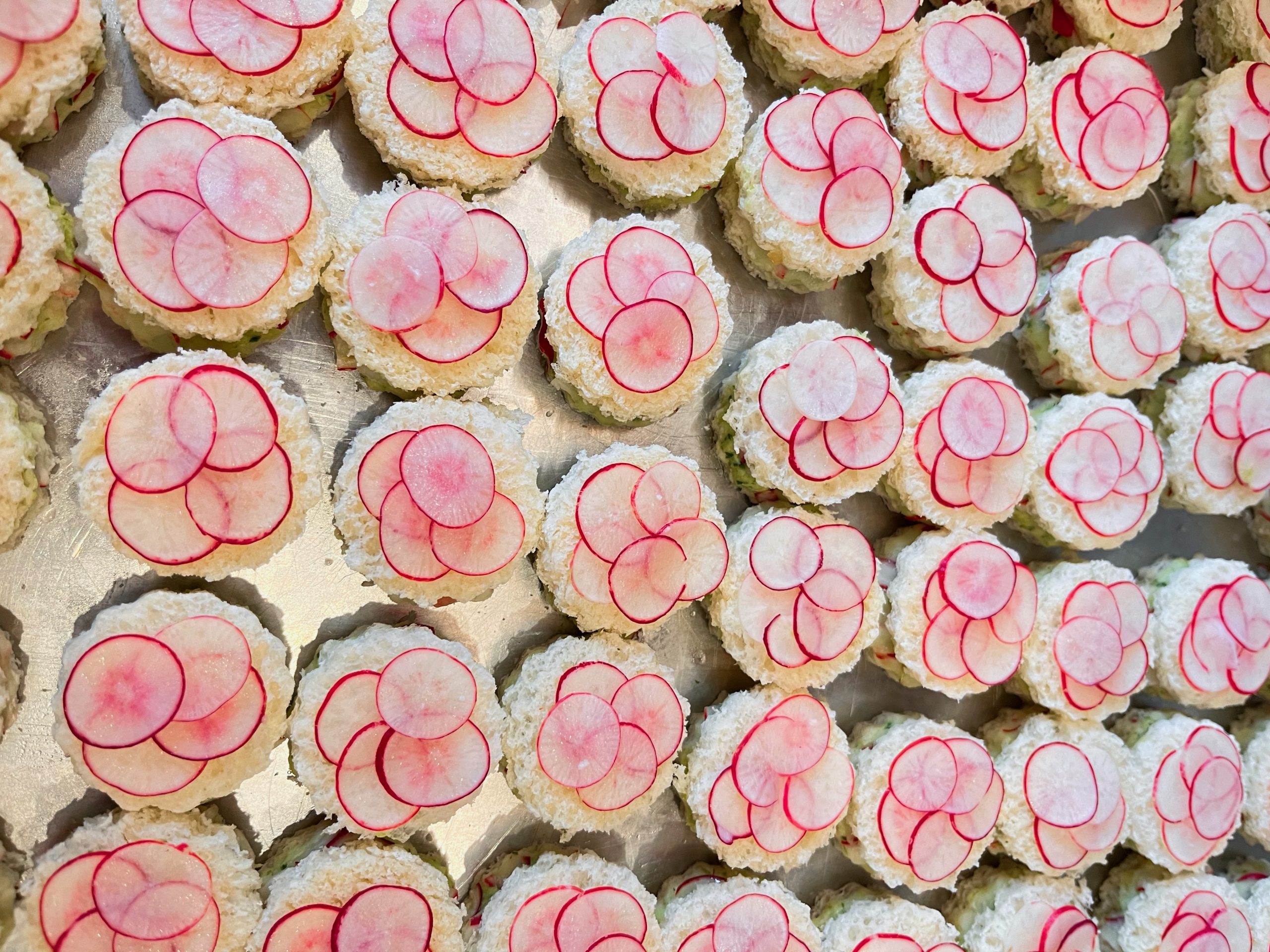 Mini bouchées traiteur radis