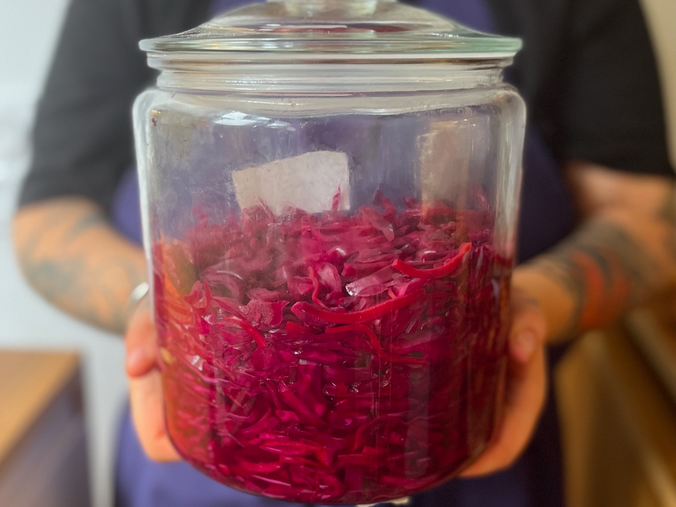 Bocal chou rouge fermenté