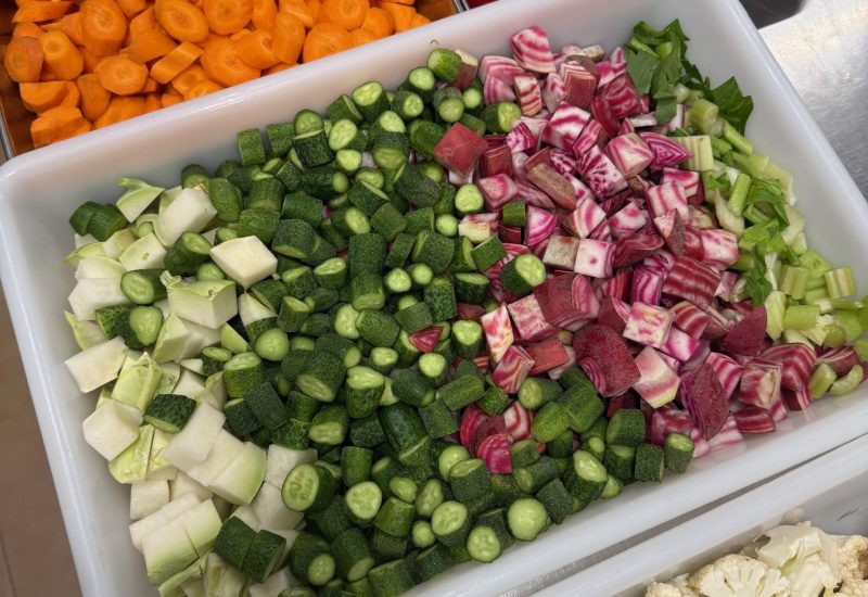 Préparation de légumes de saison