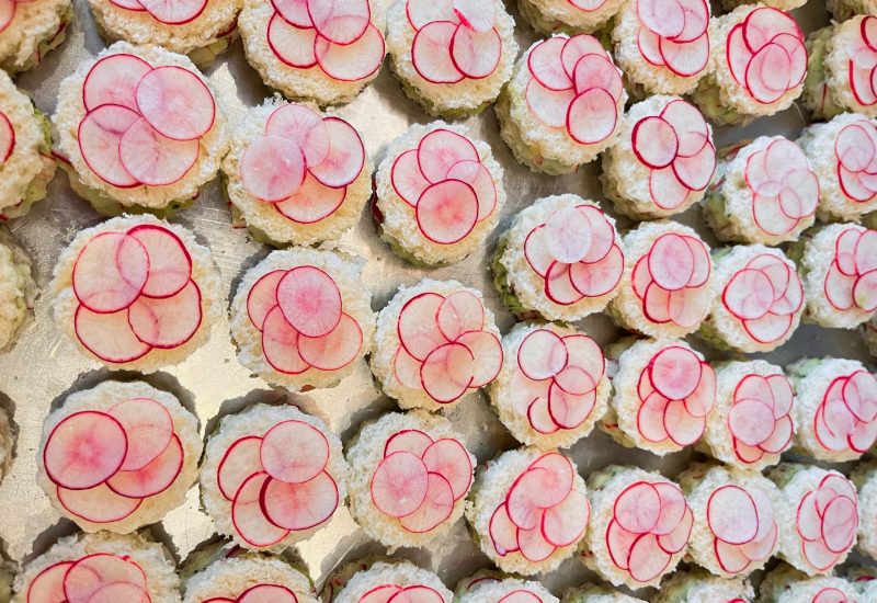 Mini bouchées traiteur radis